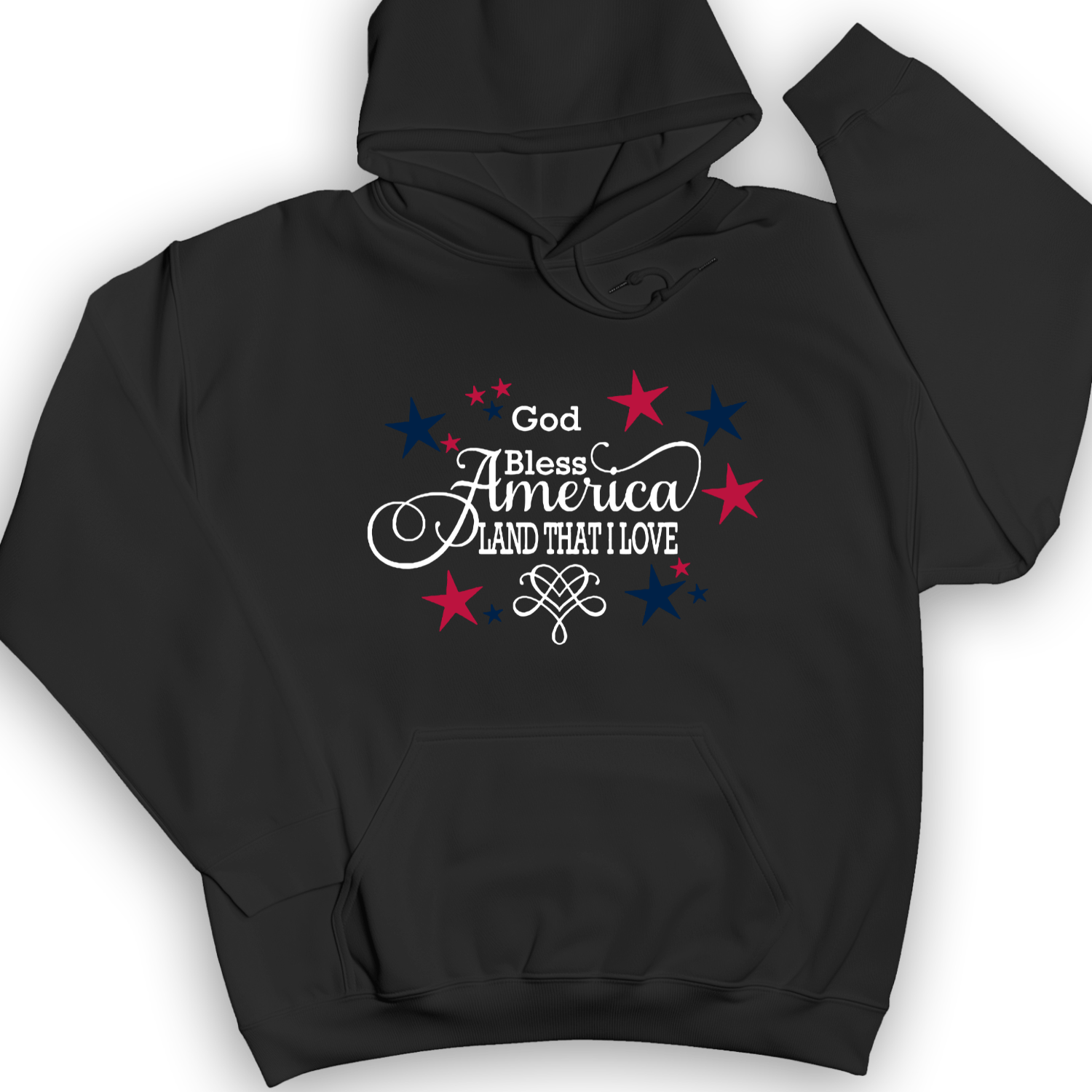 God Bless America Hoodie Black / S