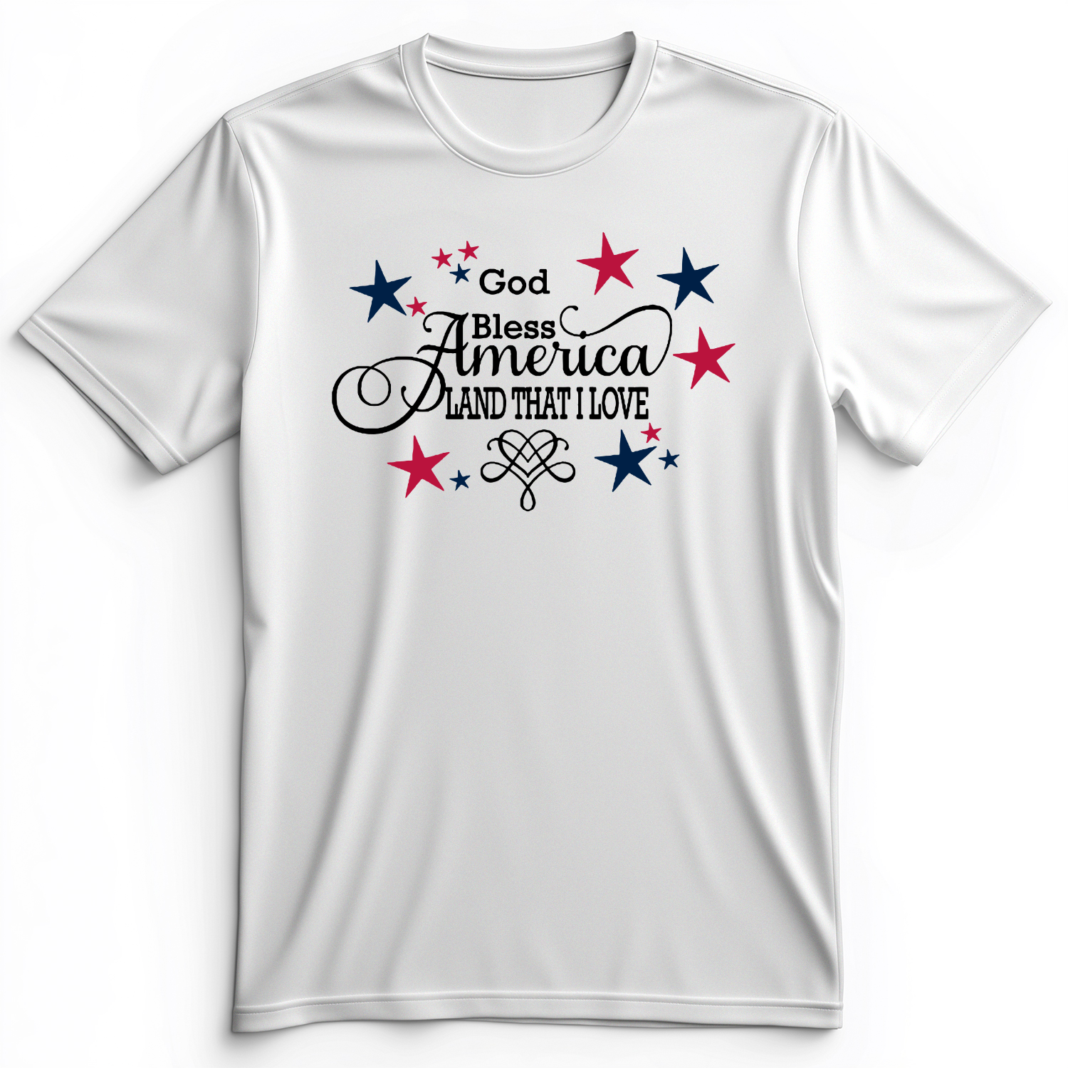 God Bless America Premium Tee White / S