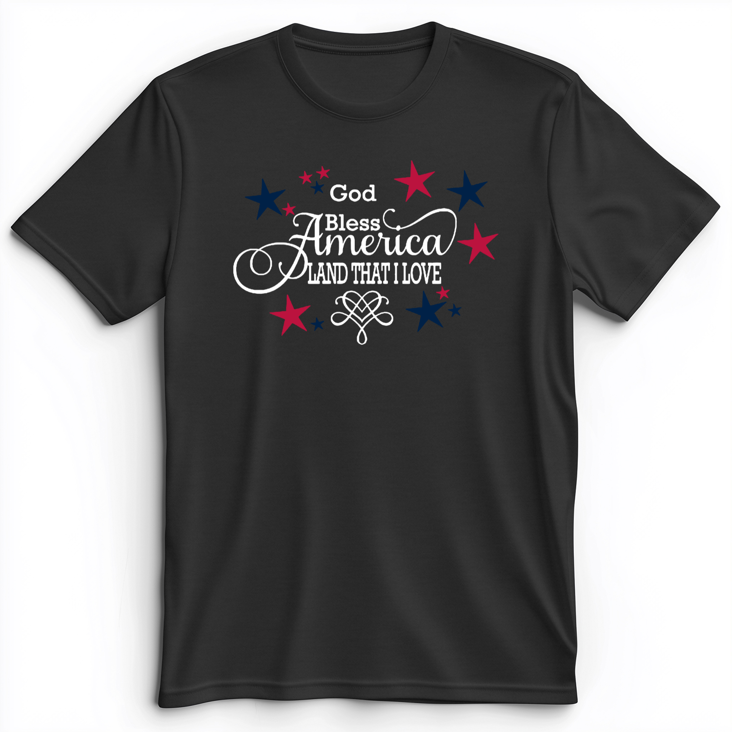 God Bless America Premium Tee Dark Grey Heather / S