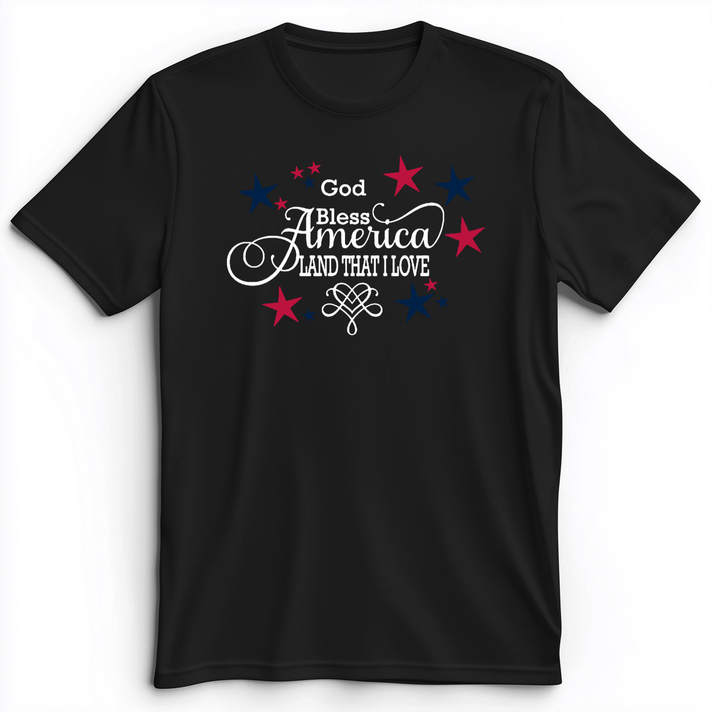 God Bless America Premium Tee Black / S