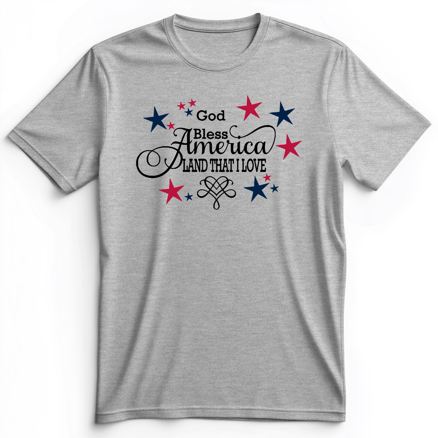 God Bless America Premium Tee Athletic Heather / S