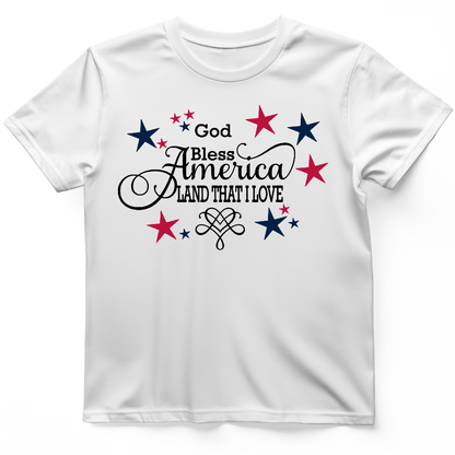 God Bless America T-Shirt White / S