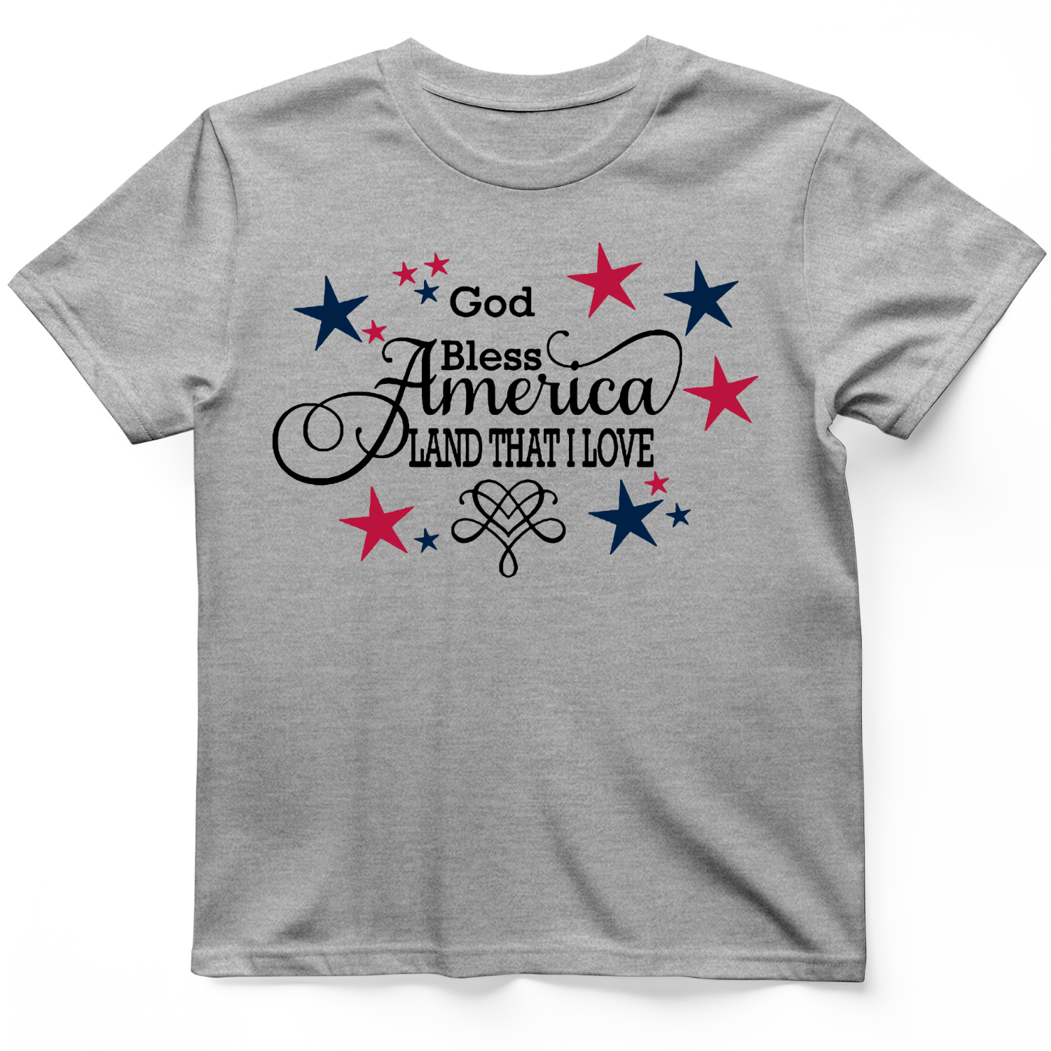 God Bless America T-Shirt Sport Grey / S