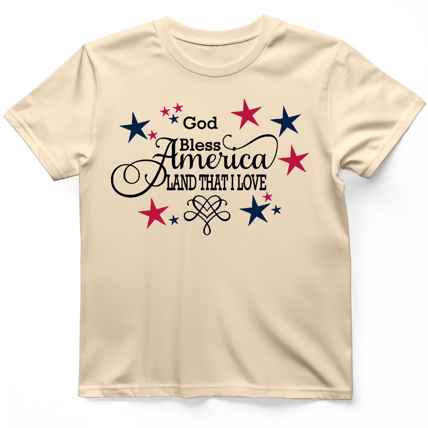 God Bless America T-Shirt Natural / S