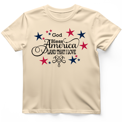 God Bless America T-Shirt Natural / S
