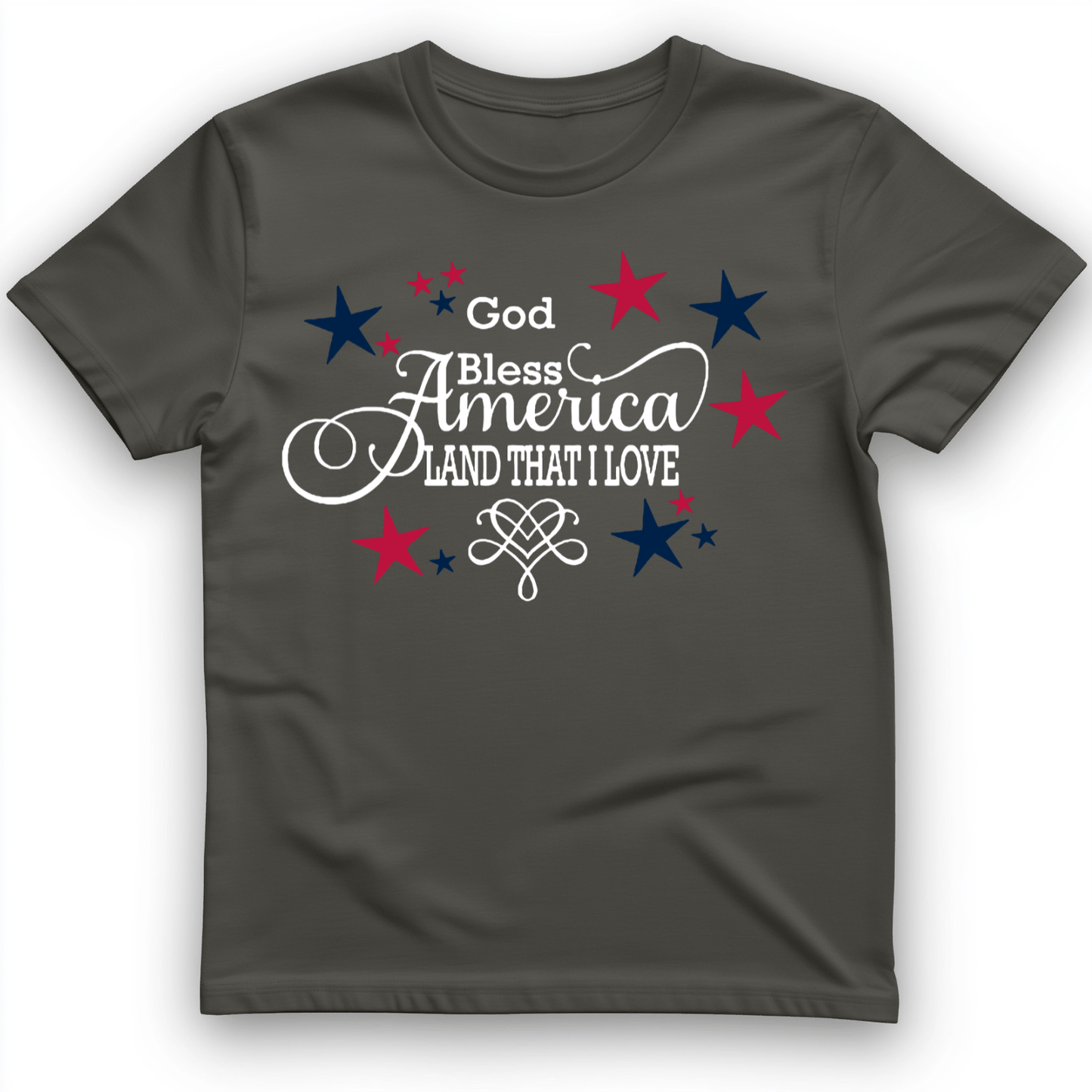 God Bless America T-Shirt Charcoal / S