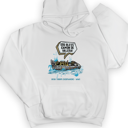 God Bless Eamon De Valera Hoodie White / S