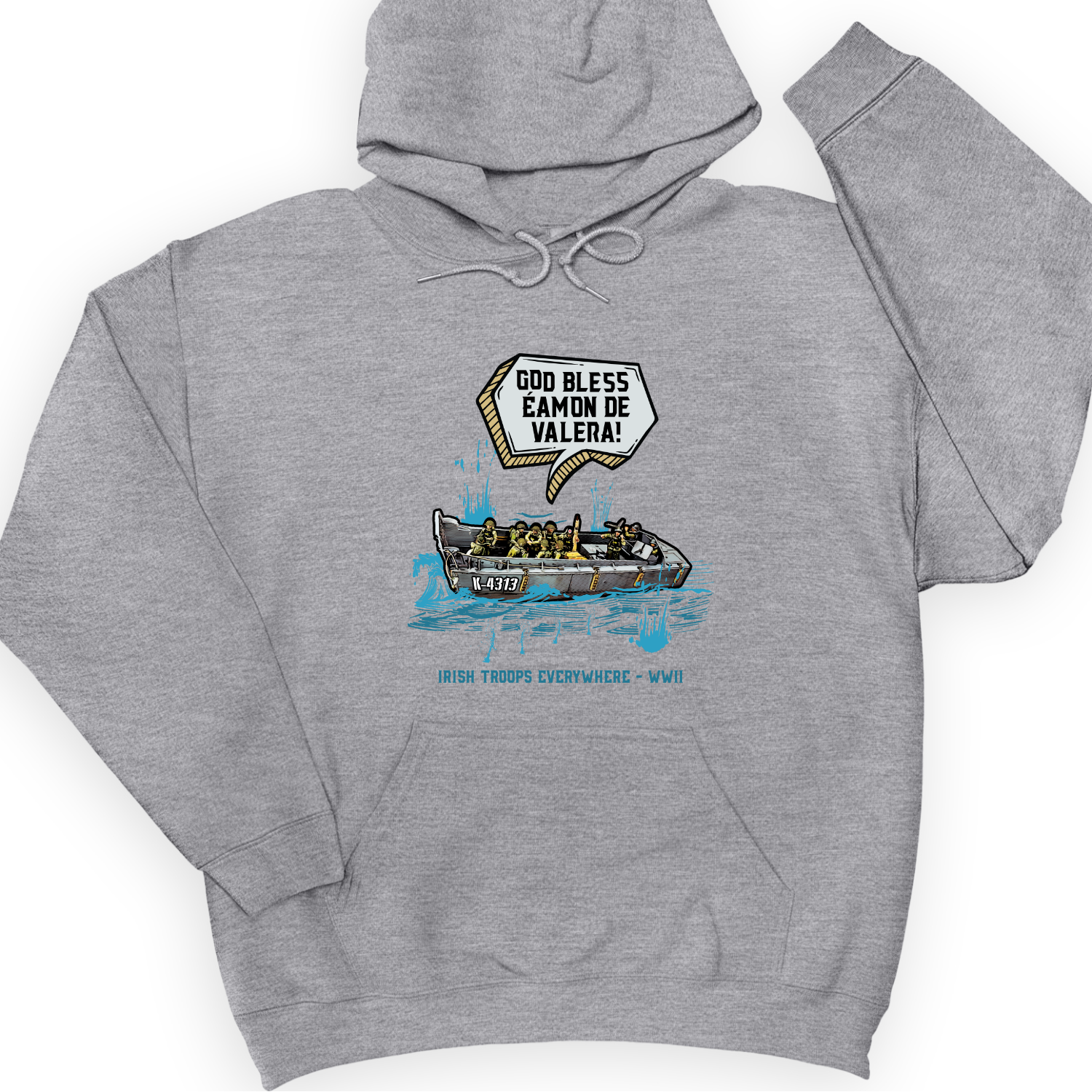 God Bless Eamon De Valera Hoodie Sport Grey / S