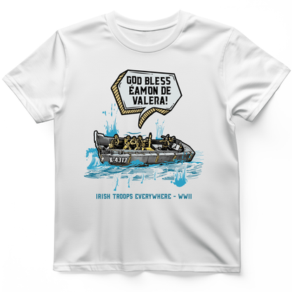 God Bless Eamon De Valera T-Shirt White / S