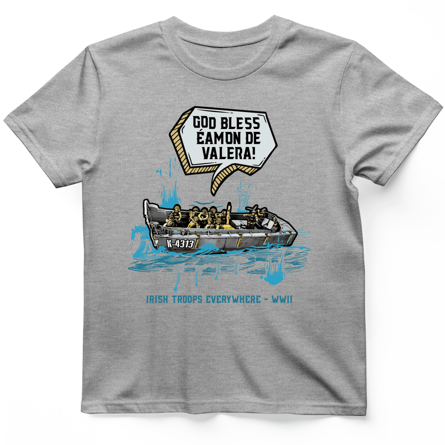 God Bless Eamon De Valera T-Shirt Sport Grey / S