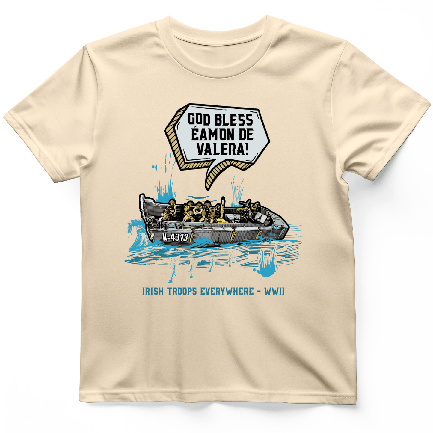 God Bless Eamon De Valera T-Shirt Natural / S