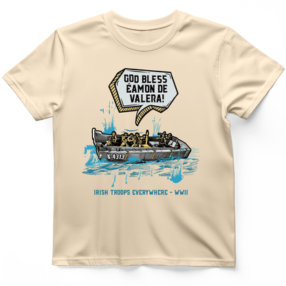 God Bless Eamon De Valera T-Shirt Natural / S