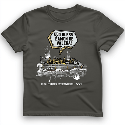 God Bless Eamon De Valera T-Shirt Charcoal / S