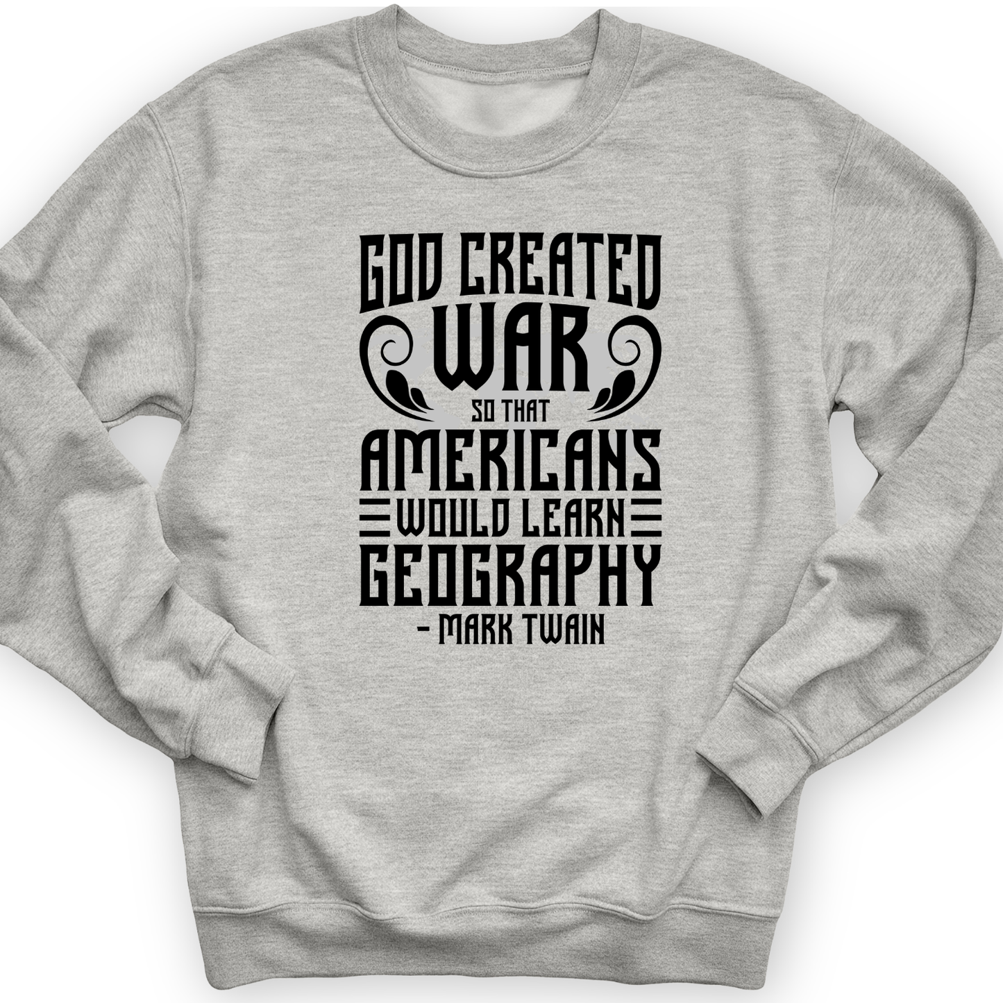 God Created War Crewneck Sport Grey / S