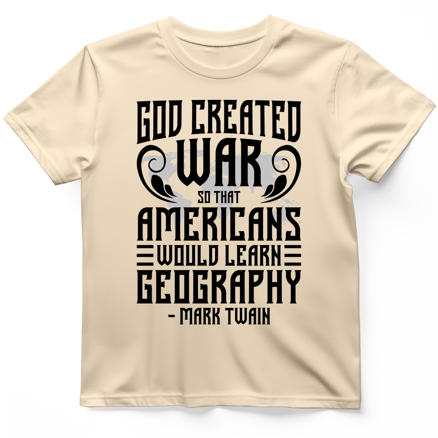 God Created War T-Shirt Natural / S