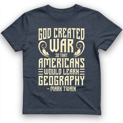God Created War T-Shirt Heather Navy / S