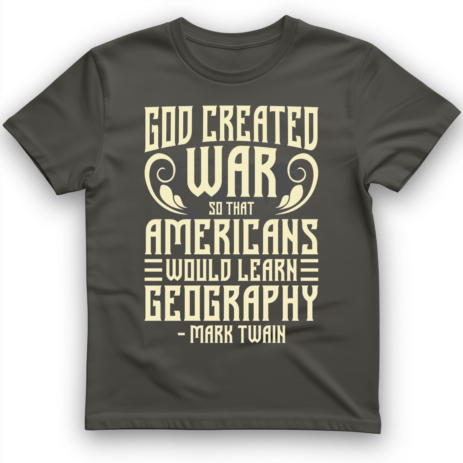 God Created War T-Shirt Charcoal / S