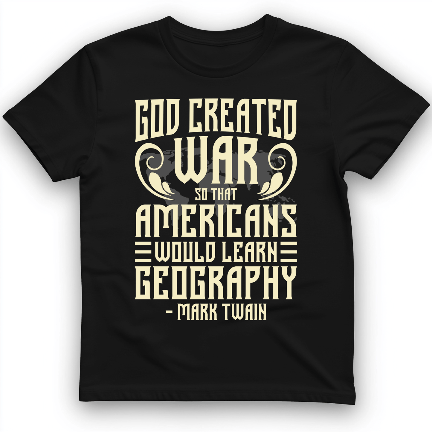God Created War T-Shirt Black / S