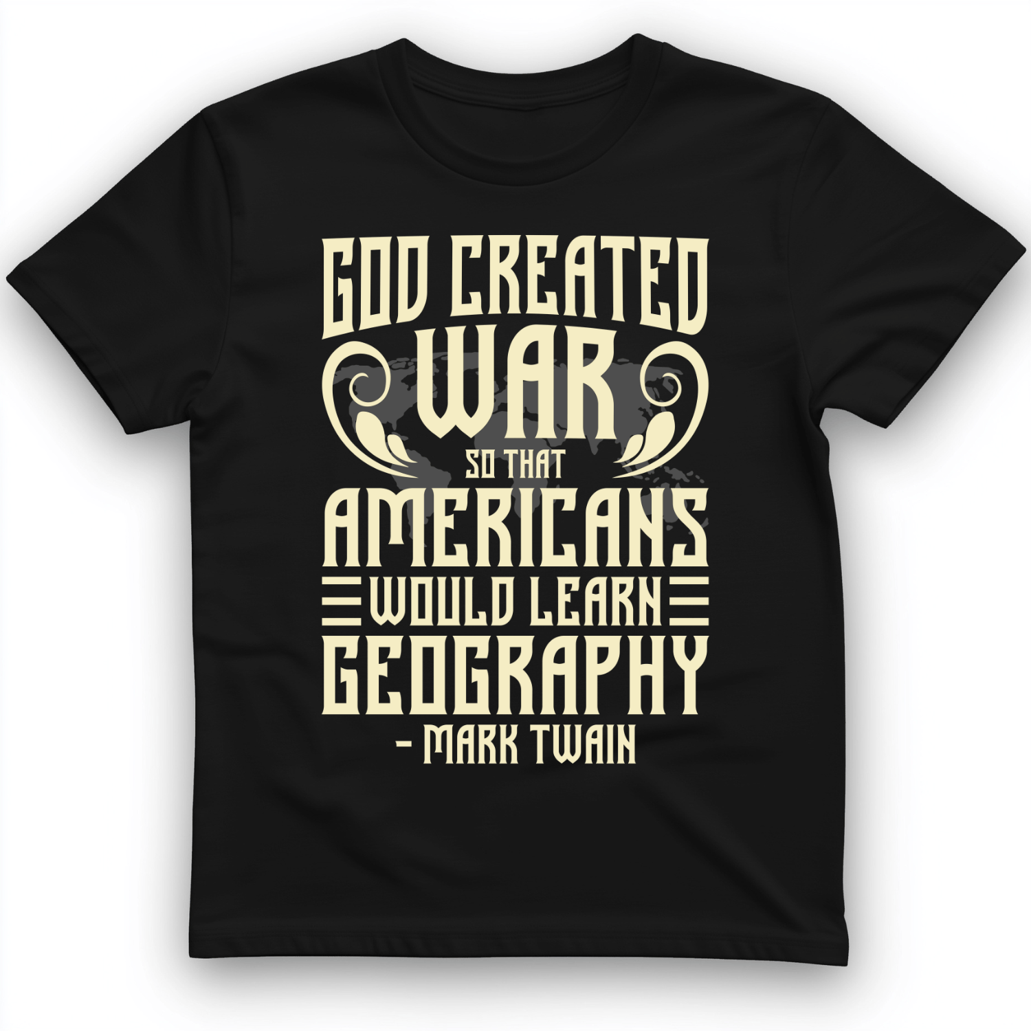 God Created War T-Shirt Black / S