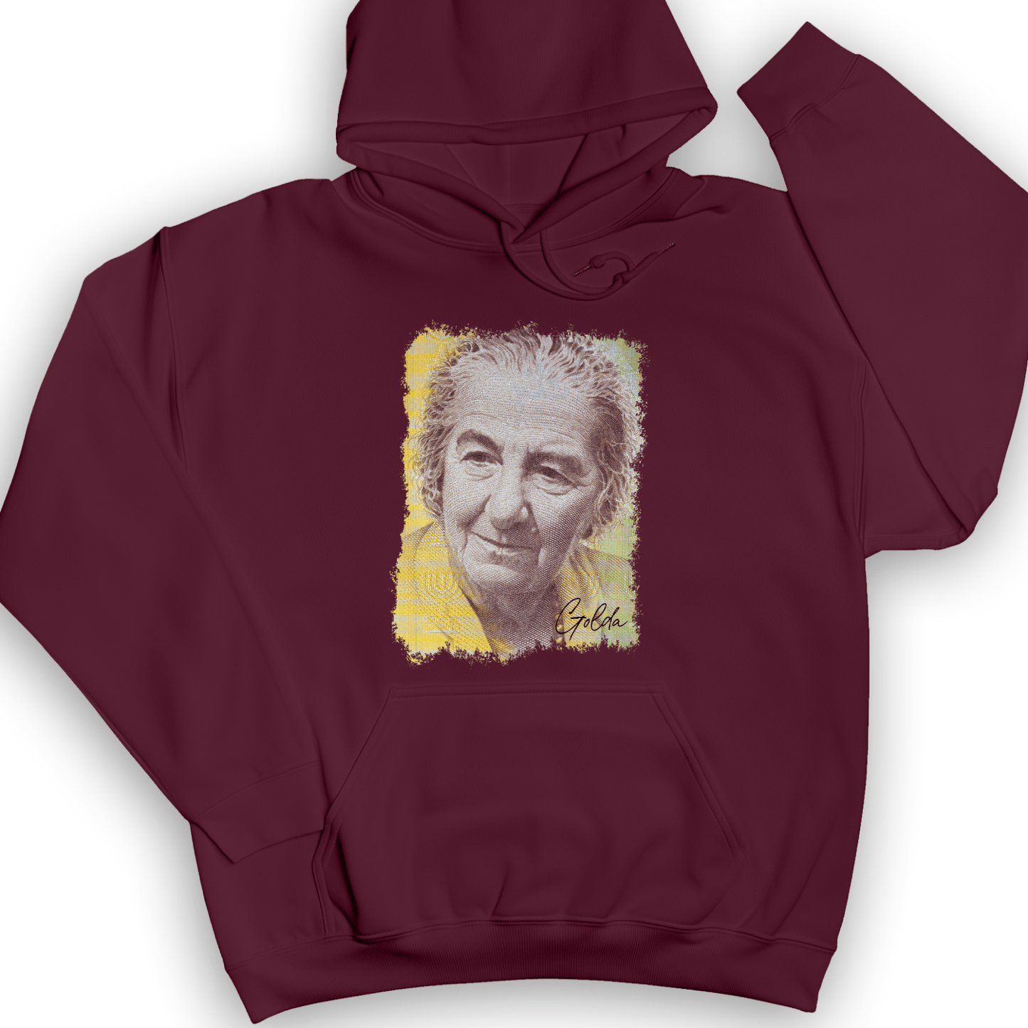 Golda Meir Hoodie Maroon / S