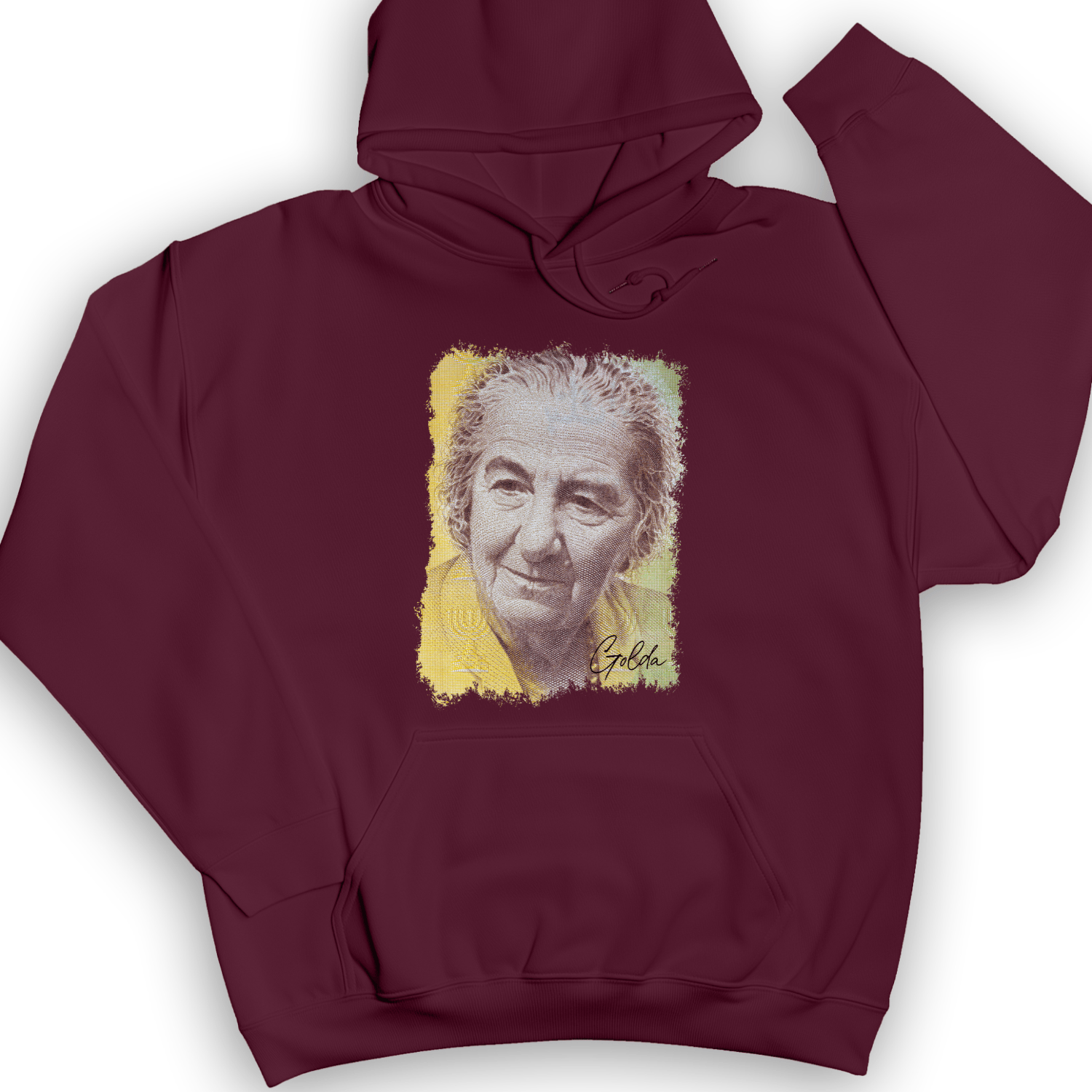 Golda Meir Hoodie Maroon / S