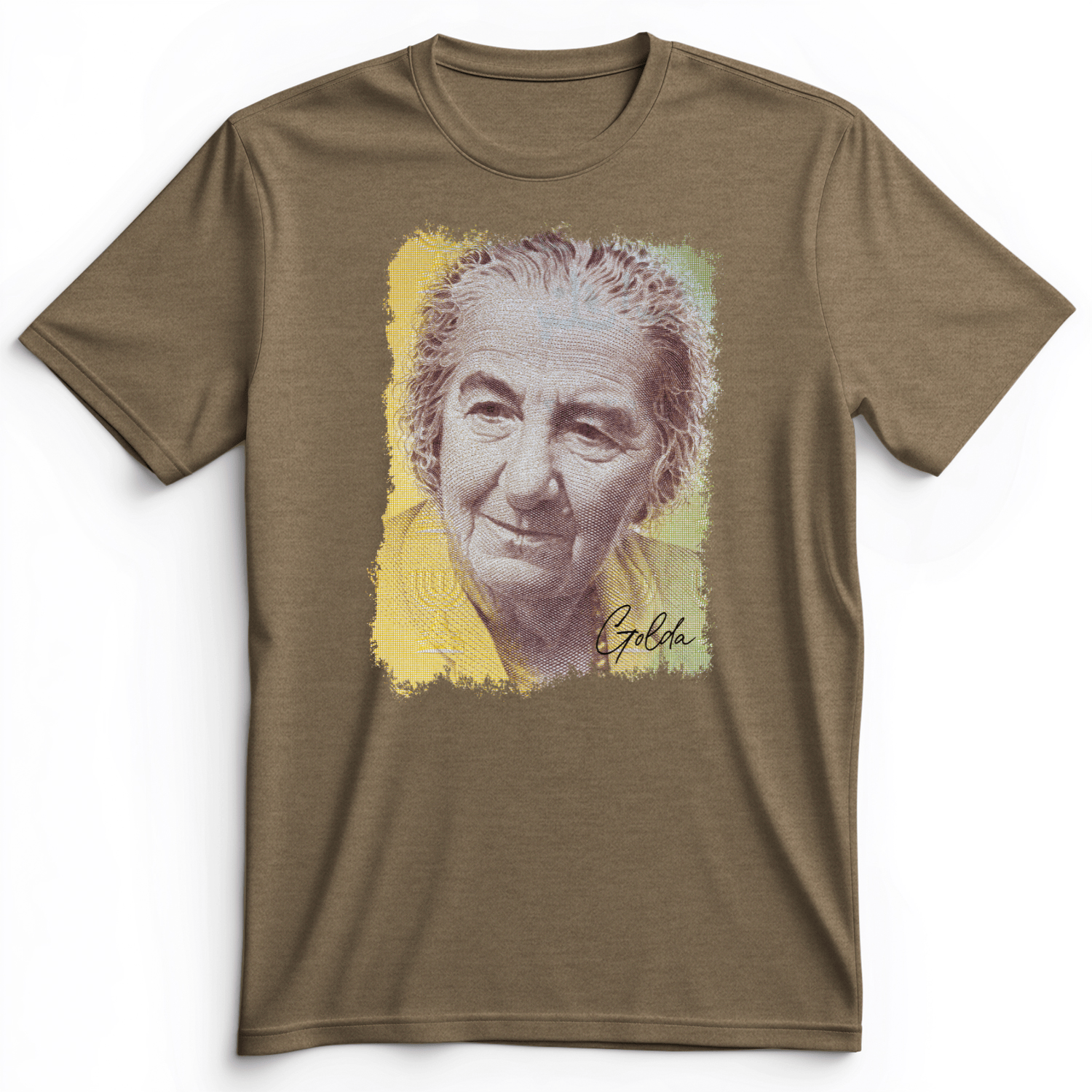 Golda Meir Premium Tee Heather Olive / S