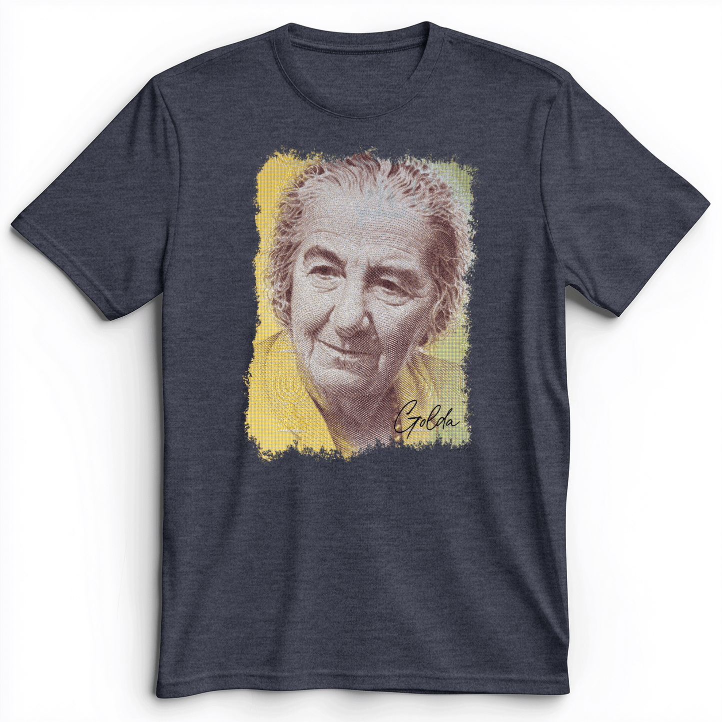 Golda Meir Premium Tee Heather Navy / S