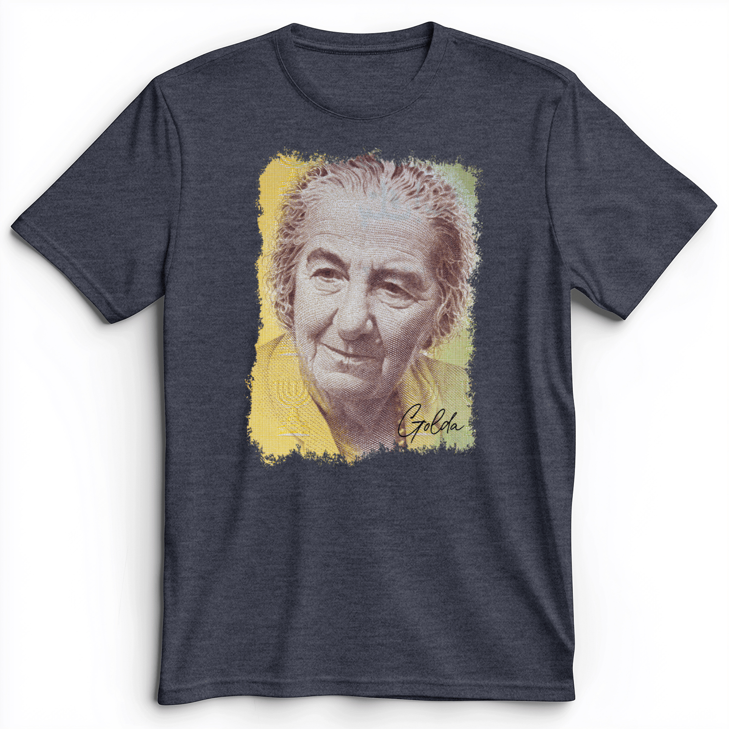 Golda Meir Premium Tee Heather Navy / S