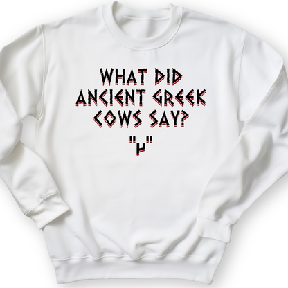 Greek Cows Crewneck White / S
