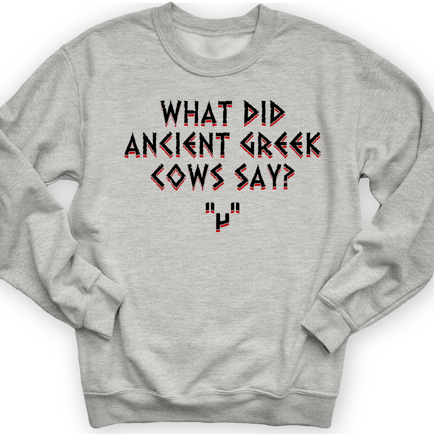 Greek Cows Crewneck Sport Grey / S