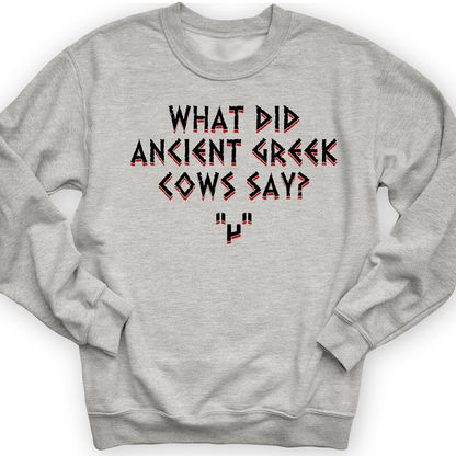 Greek Cows Crewneck Sport Grey / S
