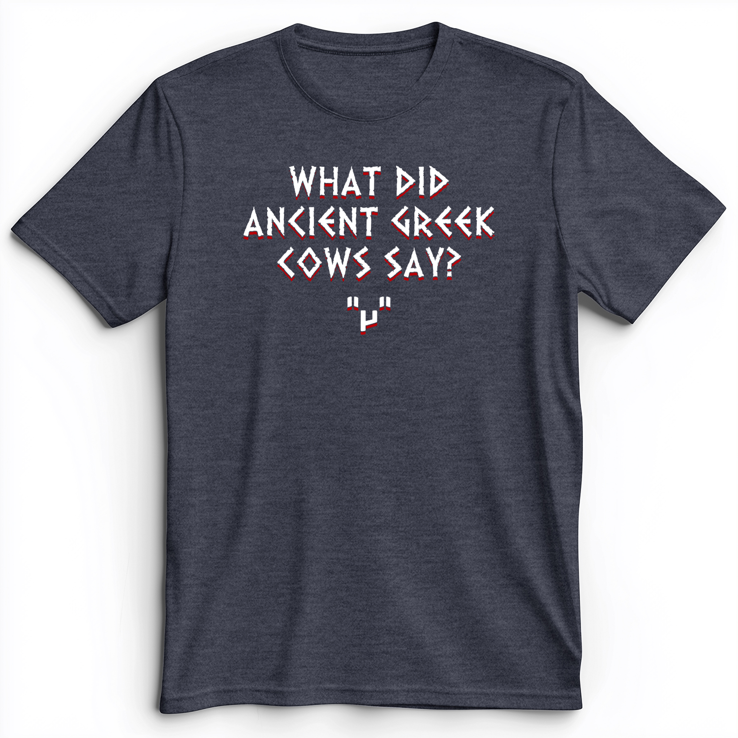 Greek Cows Premium Tee Heather Navy / S