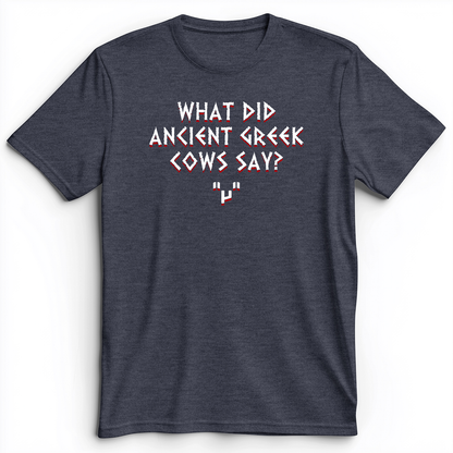 Greek Cows Premium Tee Heather Navy / S