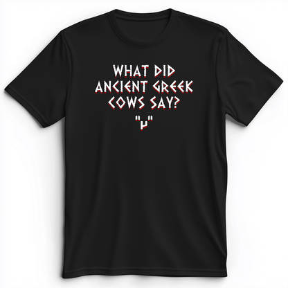 Greek Cows Premium Tee Black / S