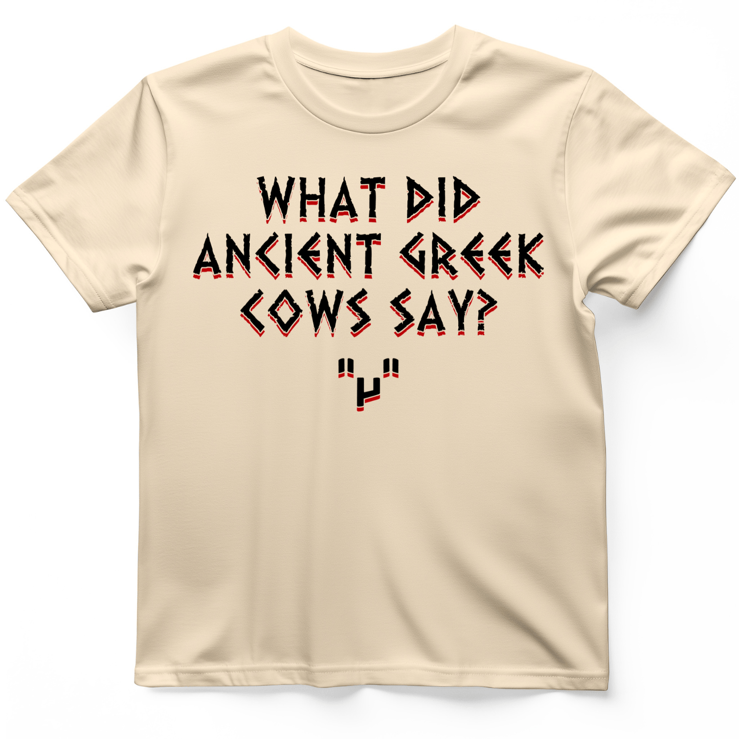 Greek Cows T-Shirt Natural / S