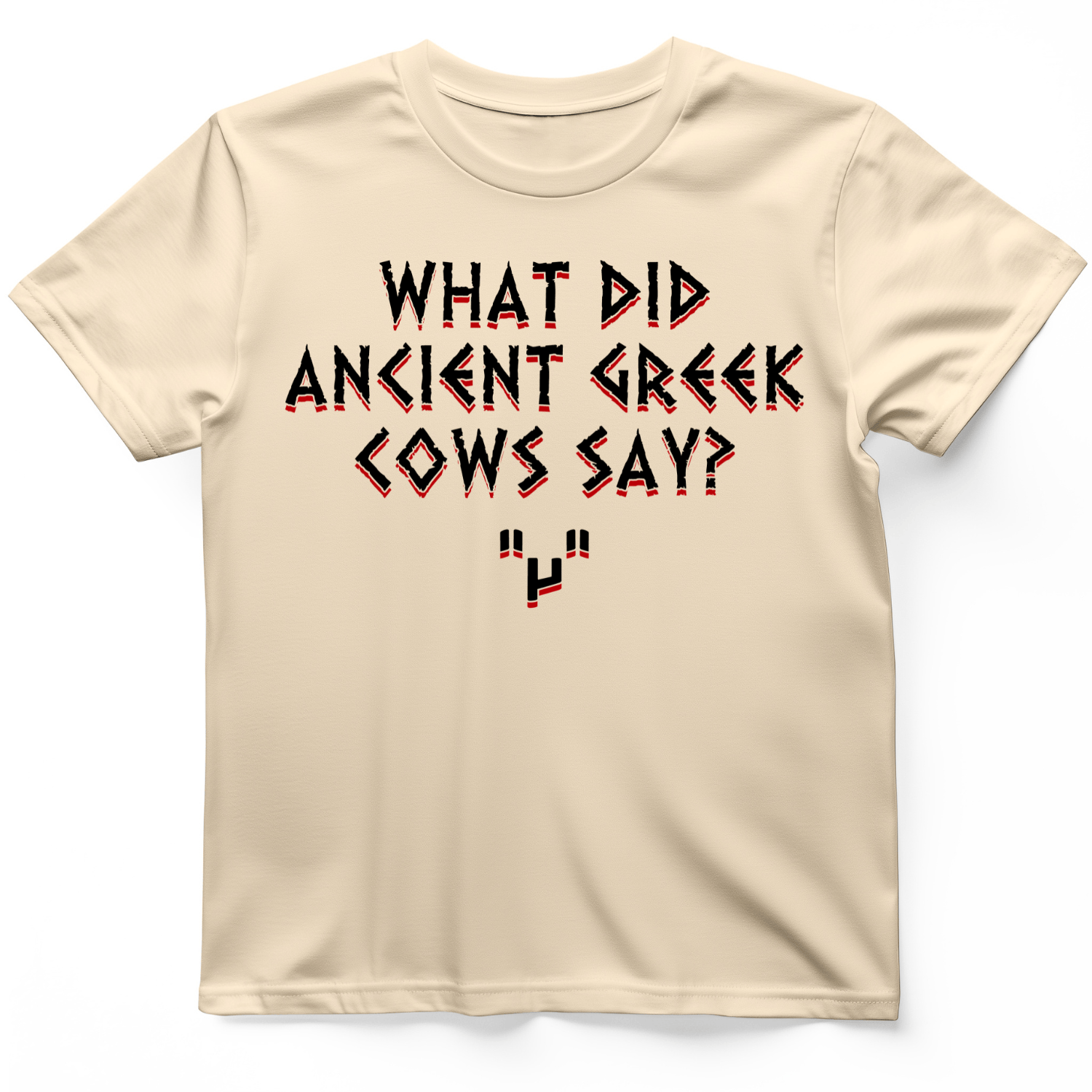 Greek Cows T-Shirt Natural / S