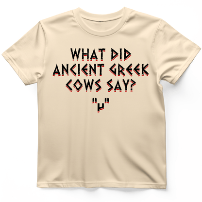 Greek Cows T-Shirt Natural / S
