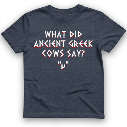 Greek Cows T-Shirt Heather Navy / S