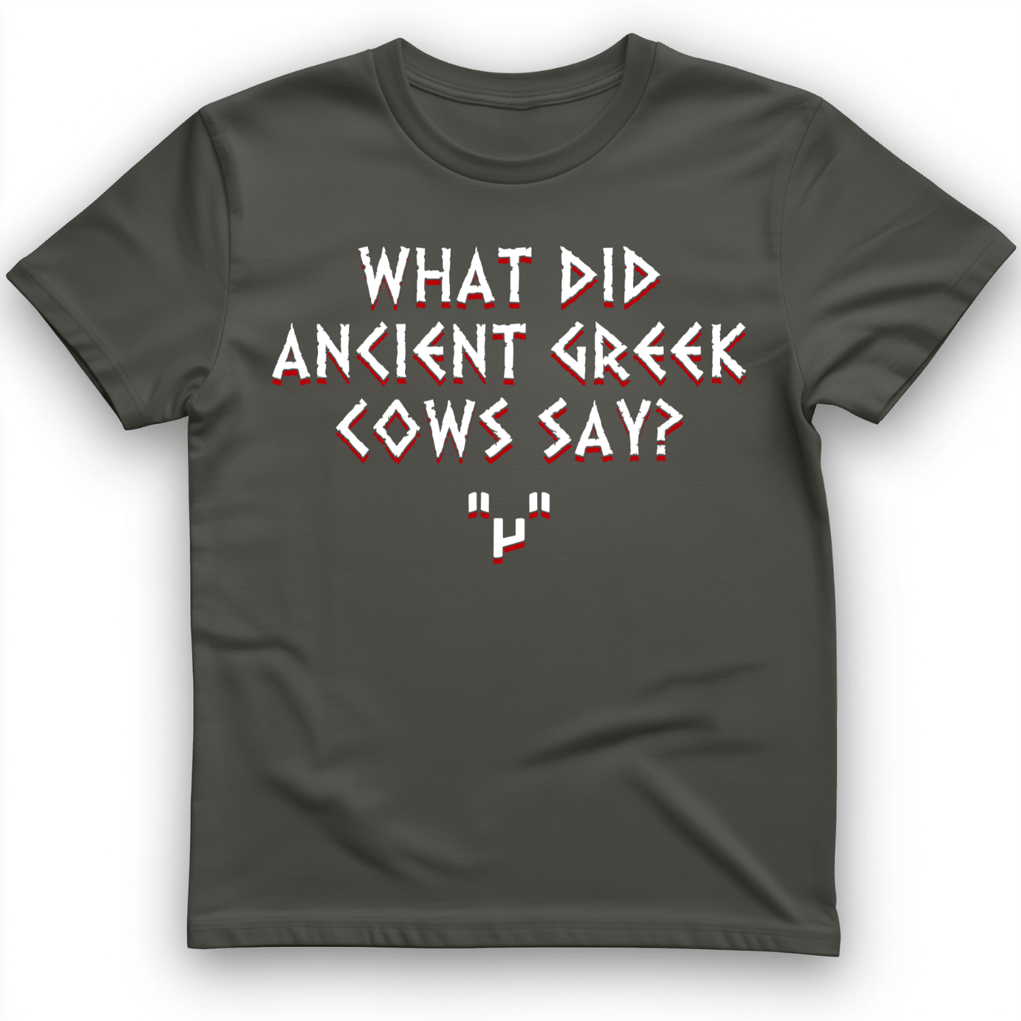 Greek Cows T-Shirt Charcoal / S