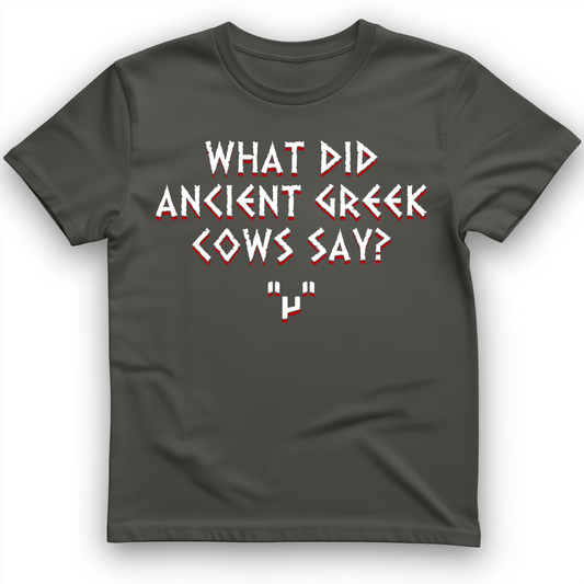 Greek Cows T-Shirt Charcoal / S