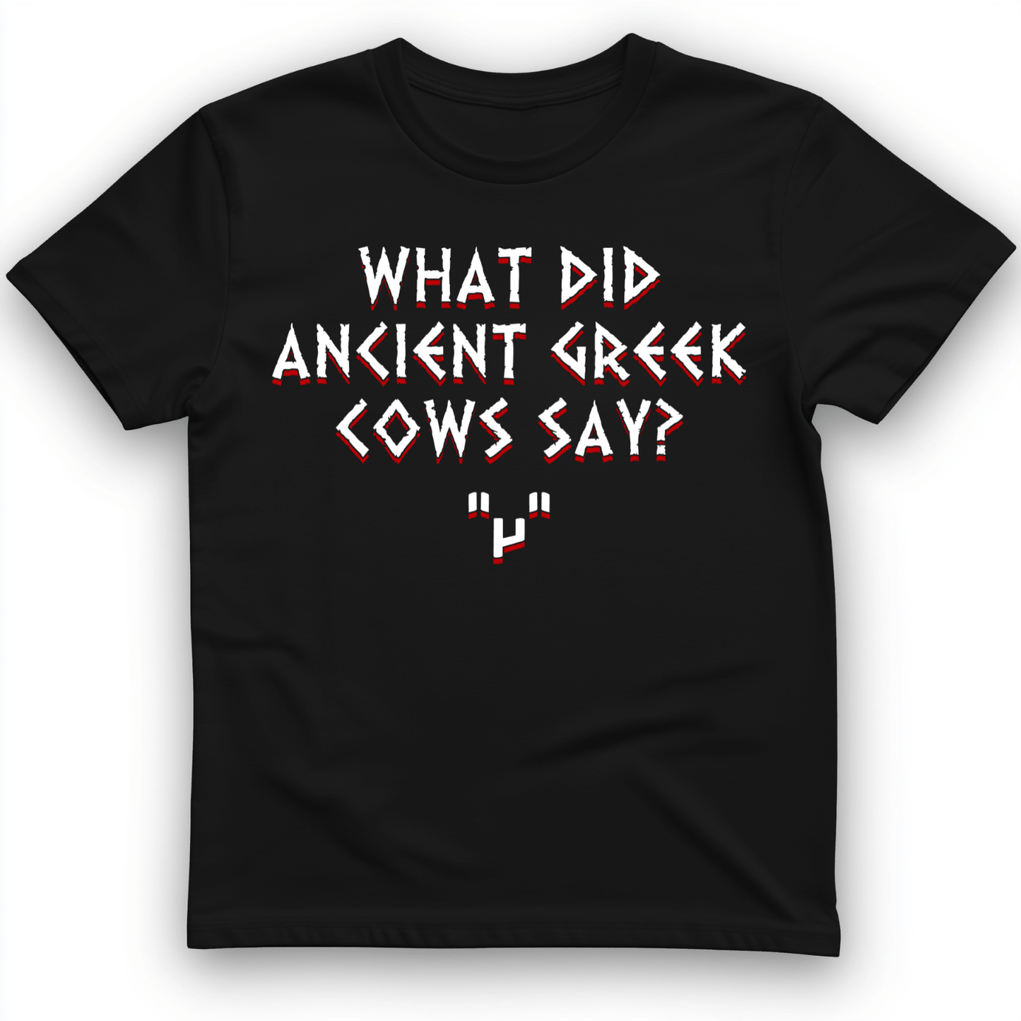 Greek Cows T-Shirt Black / S