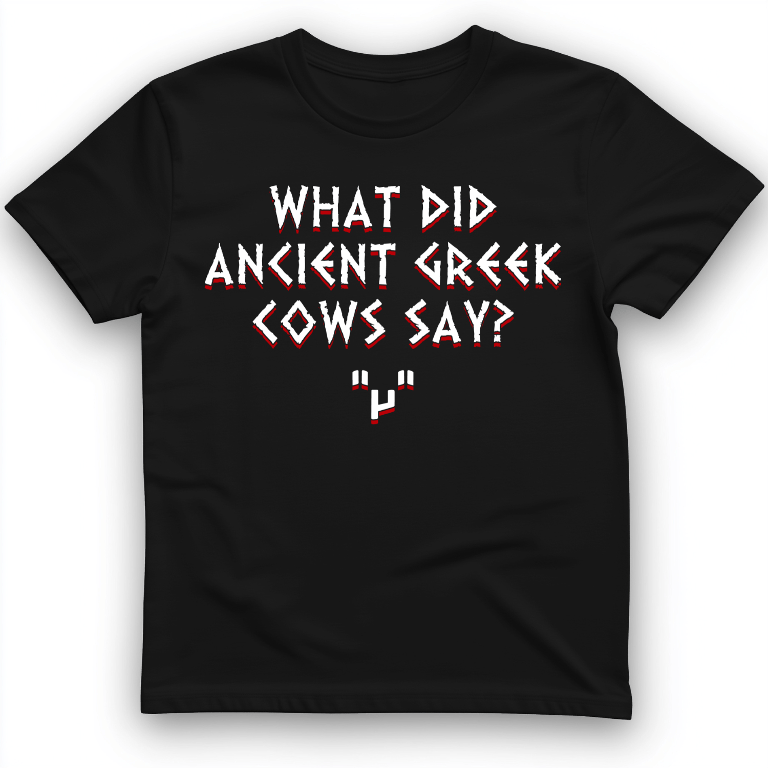 Greek Cows T-Shirt Black / S