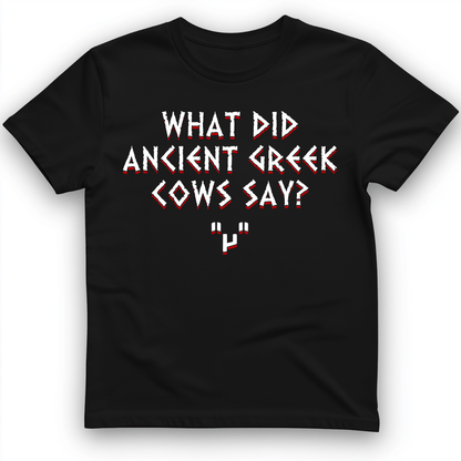 Greek Cows T-Shirt Black / S
