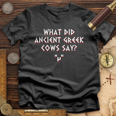 Greek Cows T-Shirt Charcoal / S