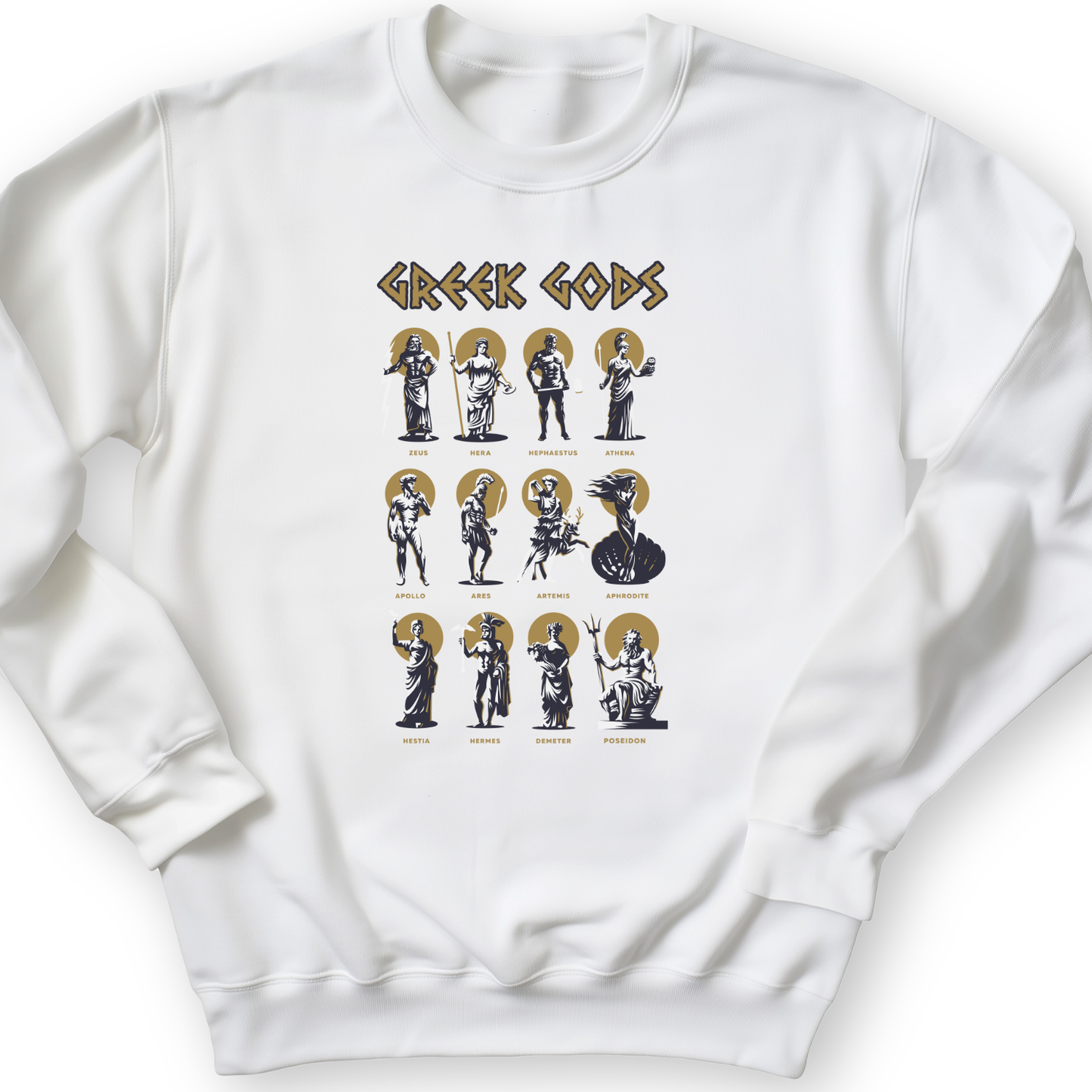 Greek Gods Crewneck White / S