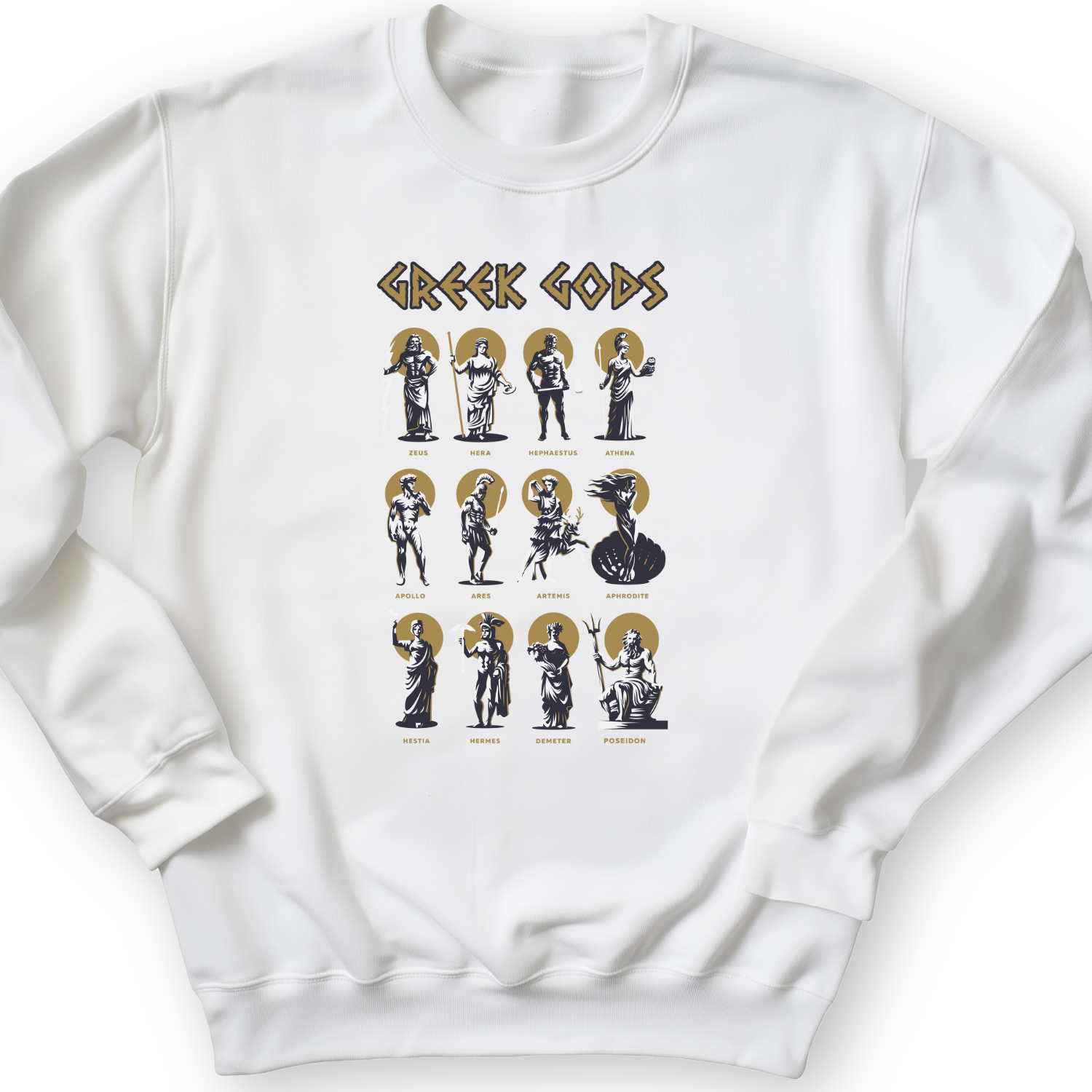 Greek Gods Crewneck White / S