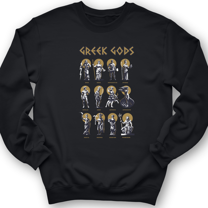 Greek Gods Crewneck Black / S