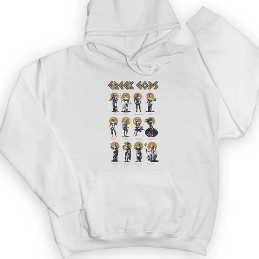 Greek Gods Hoodie White / S