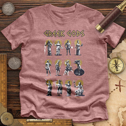 Greek Gods Premium Quality Tee Heather Mauve / S