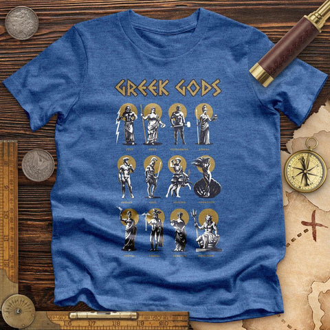 Greek Gods Premium Quality Tee Heather True Royal / S